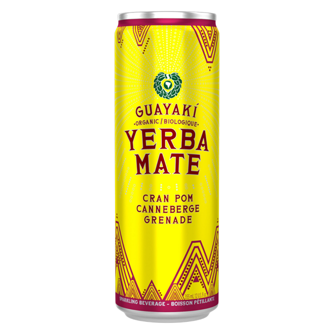 Guayaki Yerba Mate Pétillant Canneberge Grenade / 355ml