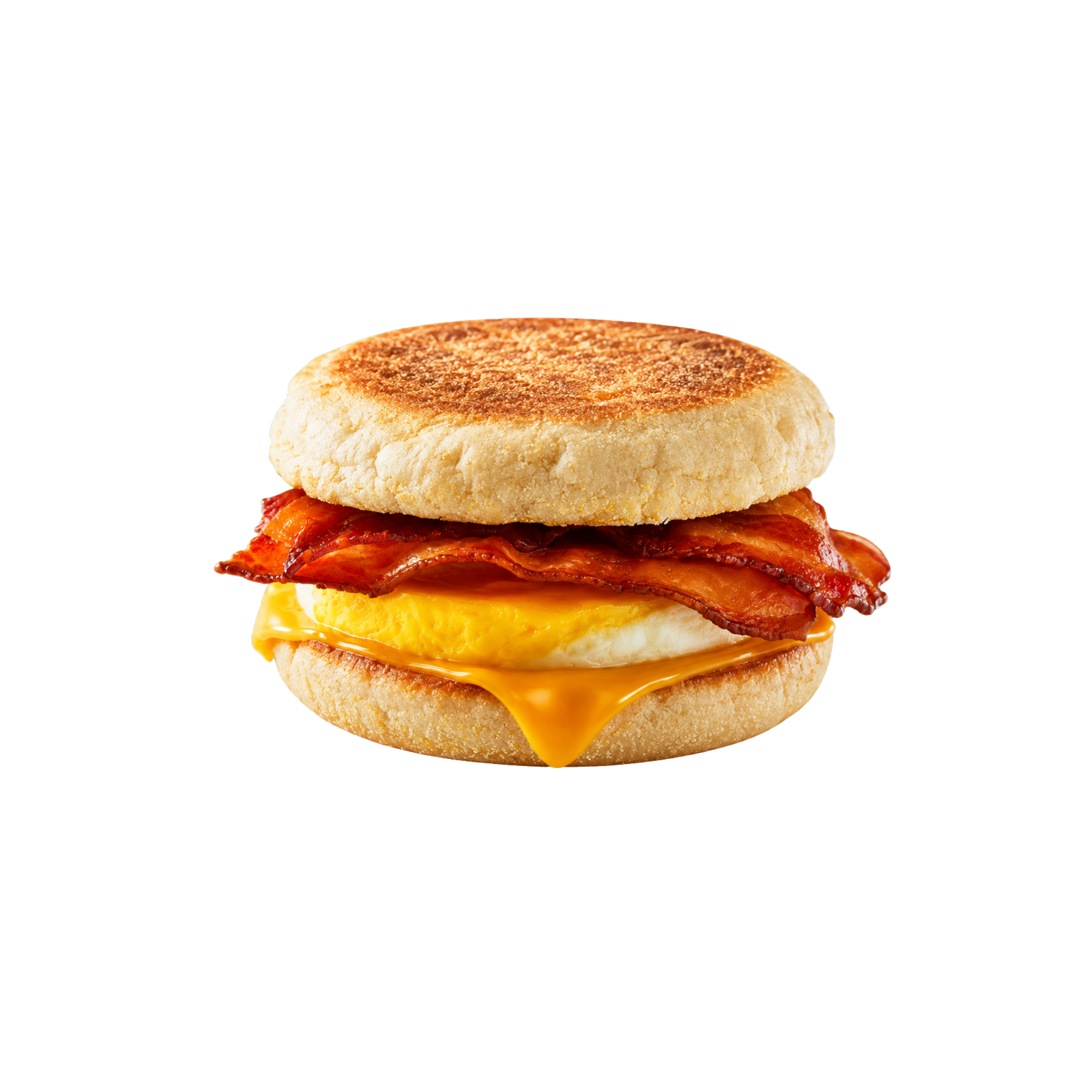 English Muffin with Bacon, Cheese and Eggs