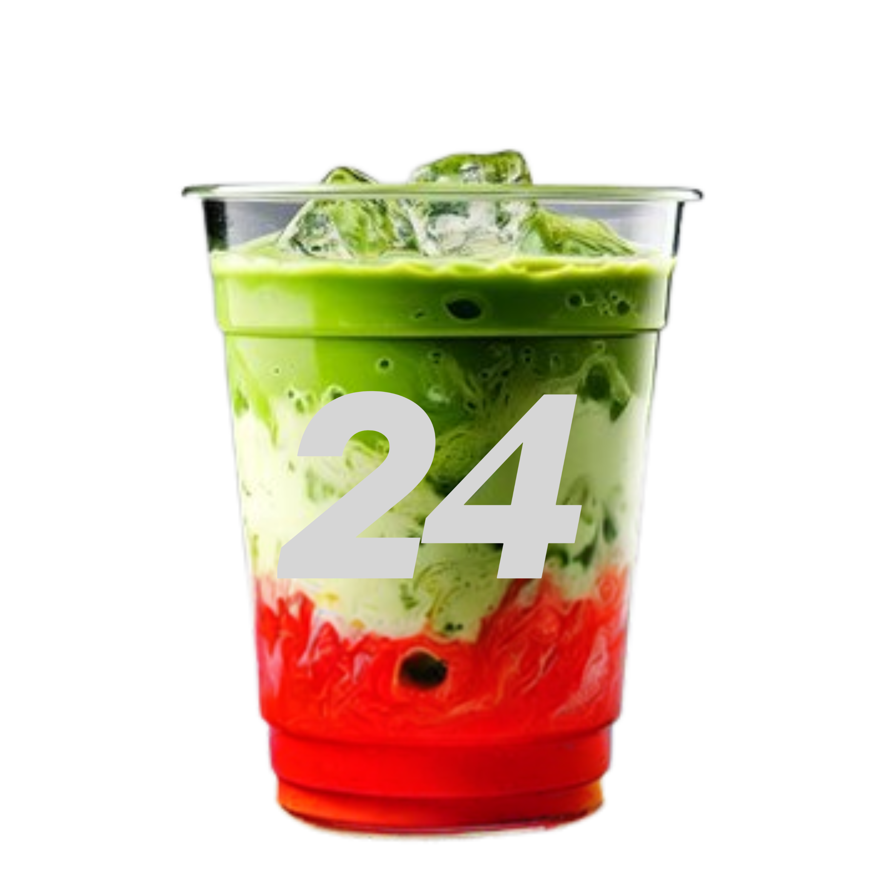 Matcha Latte Glacé Fraise / 16oz
