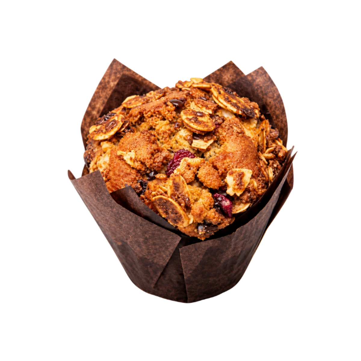 Muffin aux myrtilles, amandes et graines de lin
