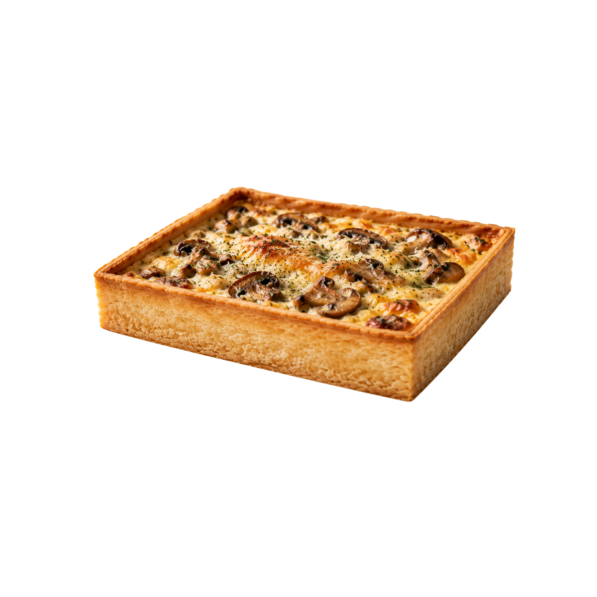 Mushrooms and Parmesan Quiche