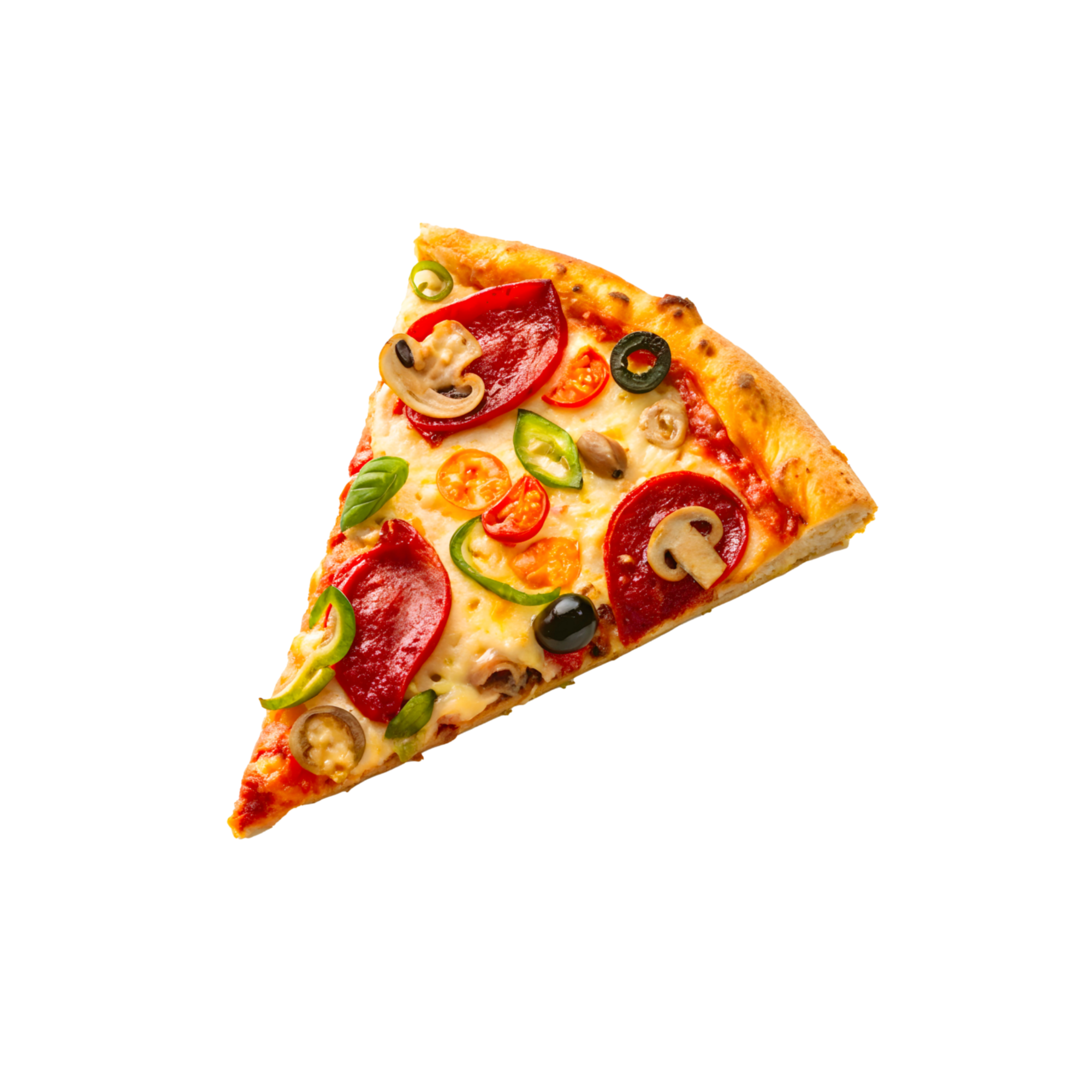 All-dressed Pizza Slice