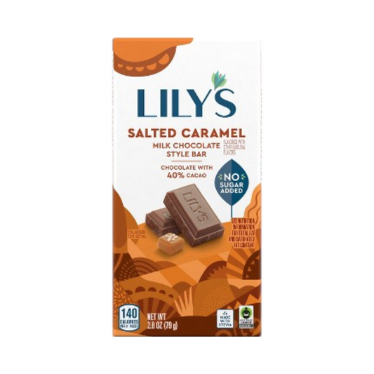 Lily's Barre de style chocolat au lait au caramel salé / 85g