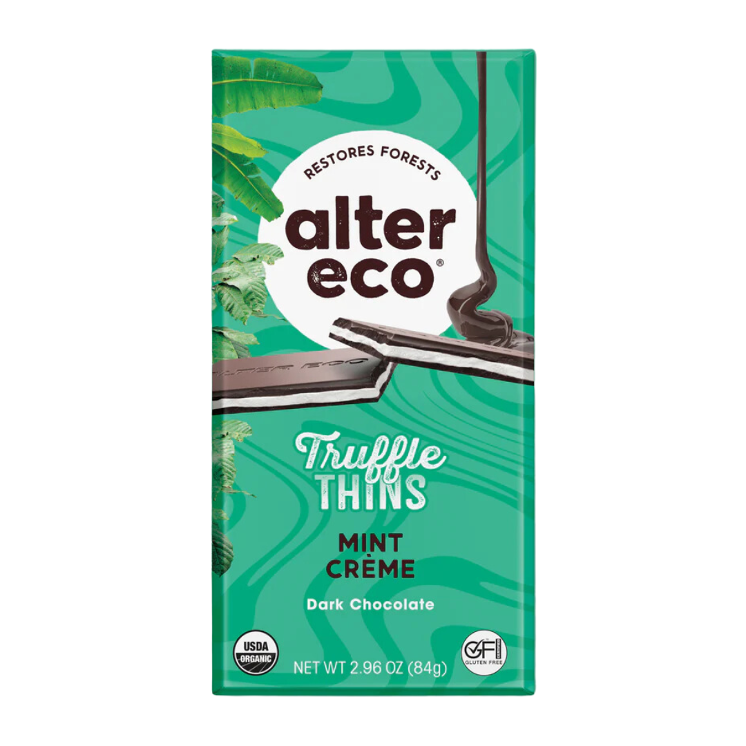 Alter Eco Truffle Thins Bar Mint Creme / 84g
