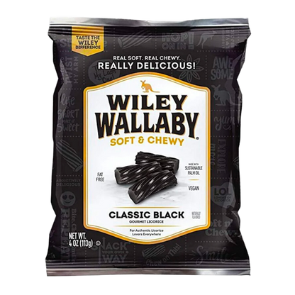 Wiley Wallaby Classic Black Licorice / 113g