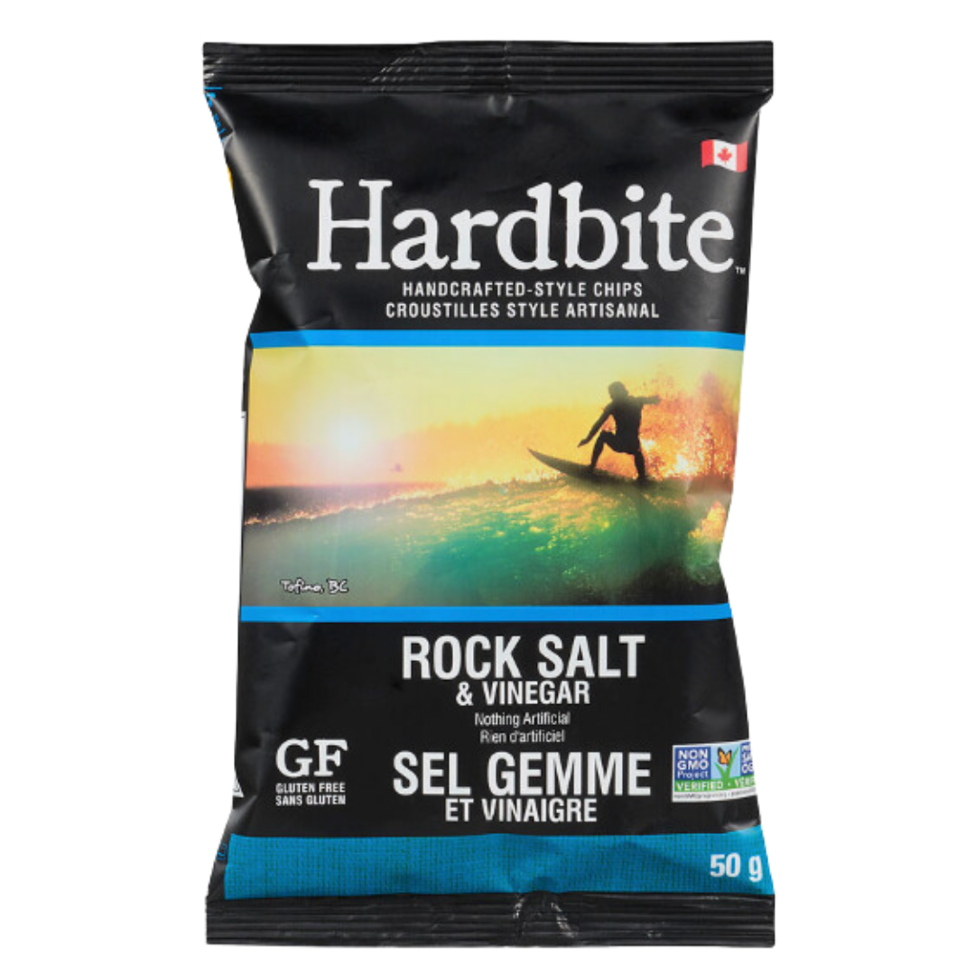 Hardbite Rock Salt & Vinegar Chips / 50g