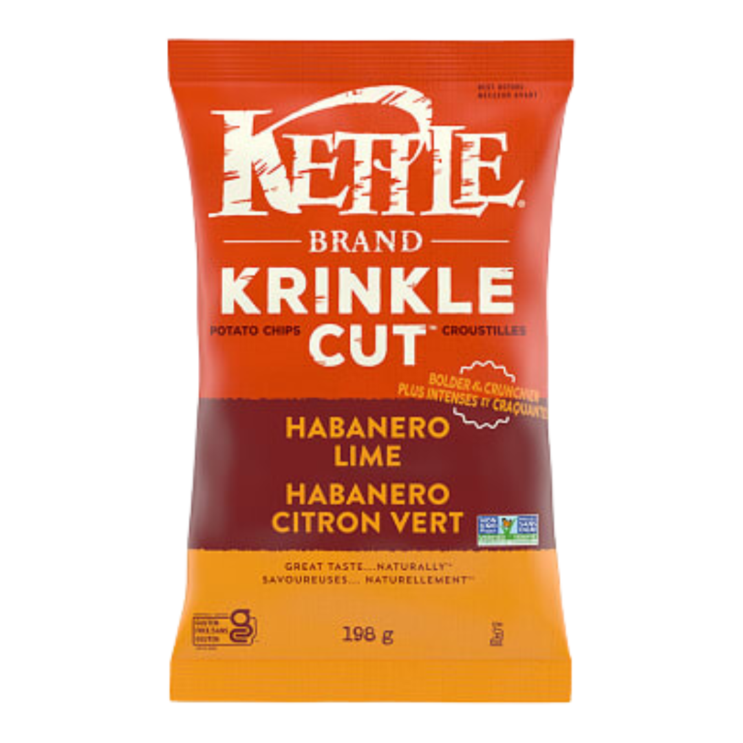 Kettle Habanero Lime Krinkle Kut Chips / 198g