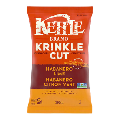 Kettle Habanero Lime Krinkle Kut Chips / 198g