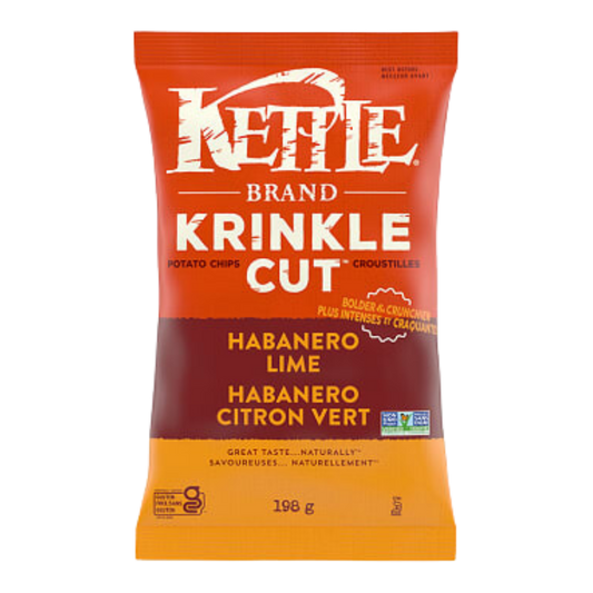 Kettle Habanero Lime Krinkle Kut Chips / 198g