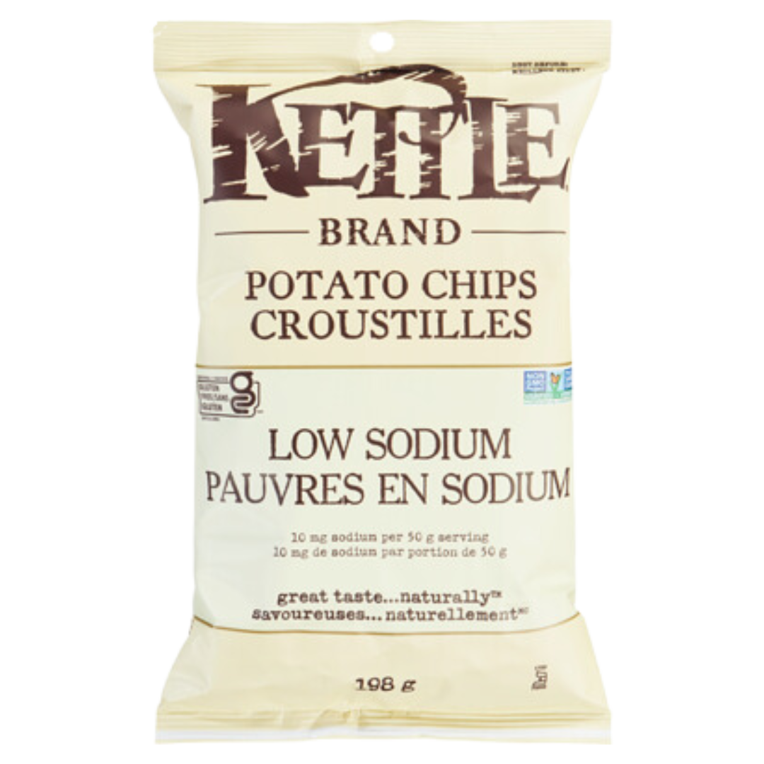 Kettle Low Sodium Chips / 198g