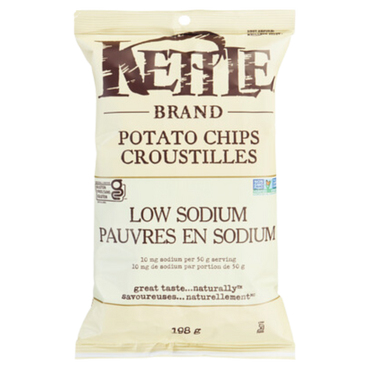 Kettle Low Sodium Chips / 198g