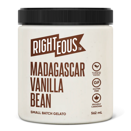 Righteous Bourbon Vanilla Bean Gelato / 562ml