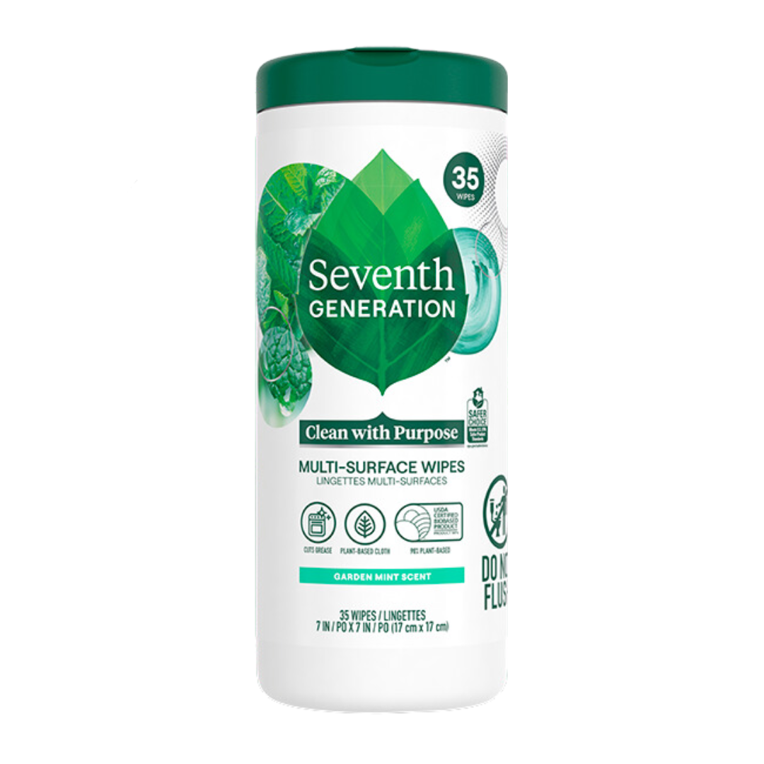 Seventh Generation Multisurface Wipes- Garden Mint/ 35ct