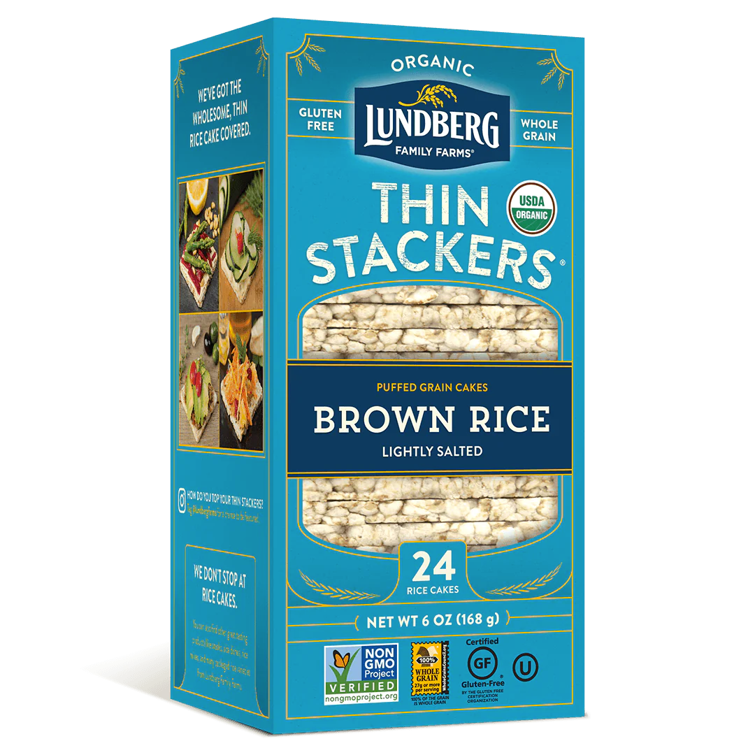 Lundberg Brown Rice Thin Stackers Crackers / 167g