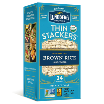 Lundberg Brown Rice Thin Stackers Crackers / 167g