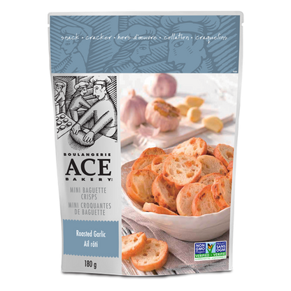 Ace Bakery Mini Crisps Roasted Garlic / 180g