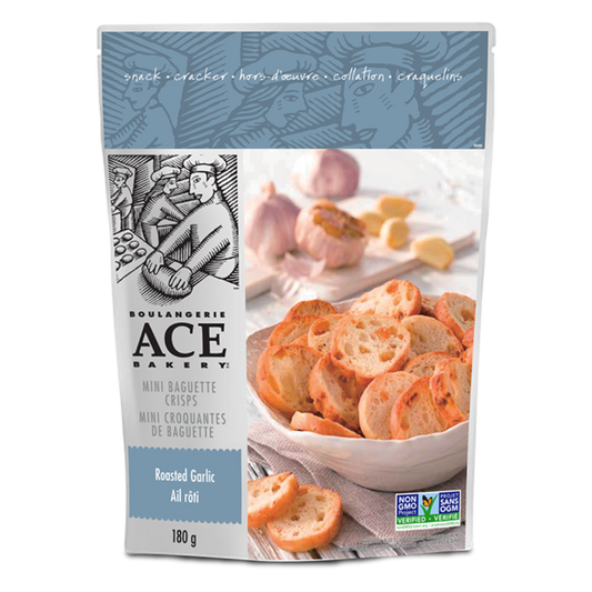 Ace Bakery Mini Crisps Roasted Garlic / 180g