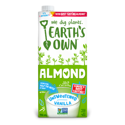 Earth's Own Unsweetened Vanilla Almond Milk / 946ml