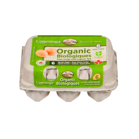 Conestoga Farms Ex-large Brown Organic Eggs/ 6CT