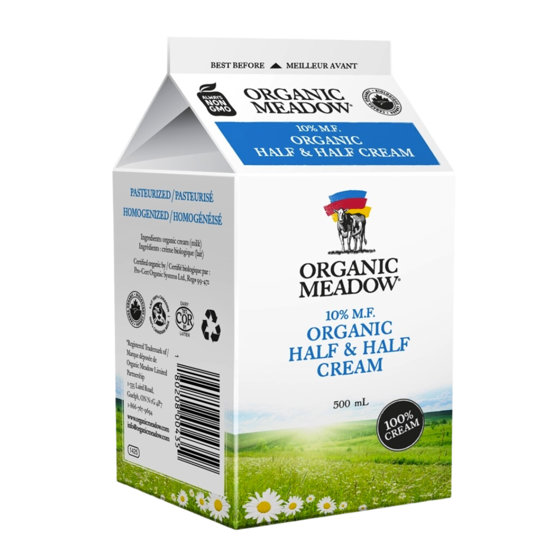 Organic Meadow 10% Half & Half Cream / 500ml
