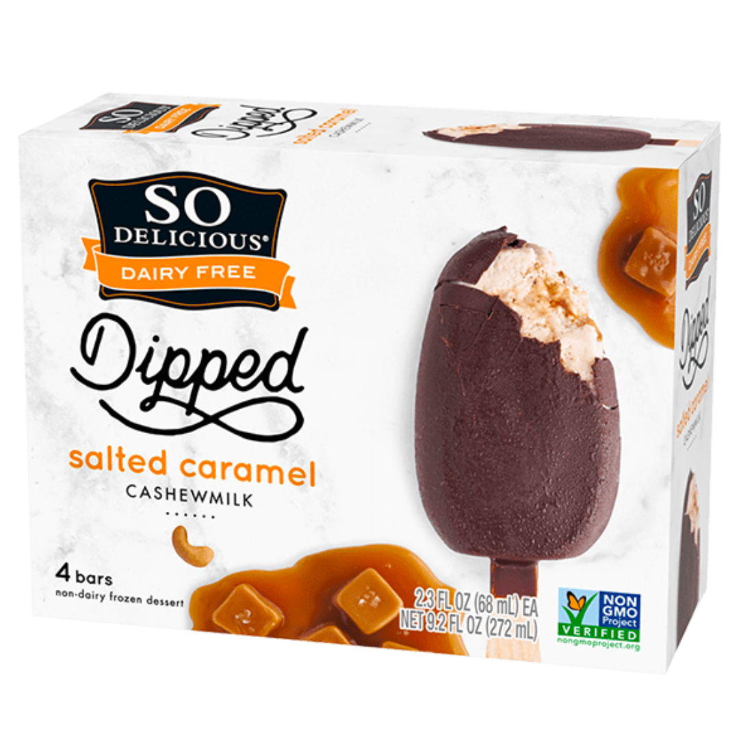 So Delicious Salted Caramel Cashew Dipped Ice Cream / 272g