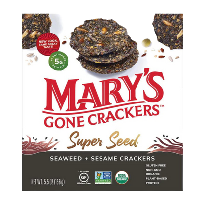 Mary's Superseed Seaweed Black Sesame Crackers / 156g