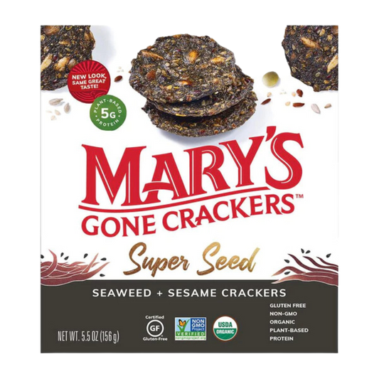 Mary's Superseed Seaweed Black Sesame Crackers / 156g