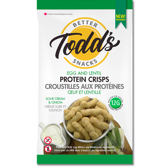 Todd's Croustilles protéinées Crème sure et oignon / 33g