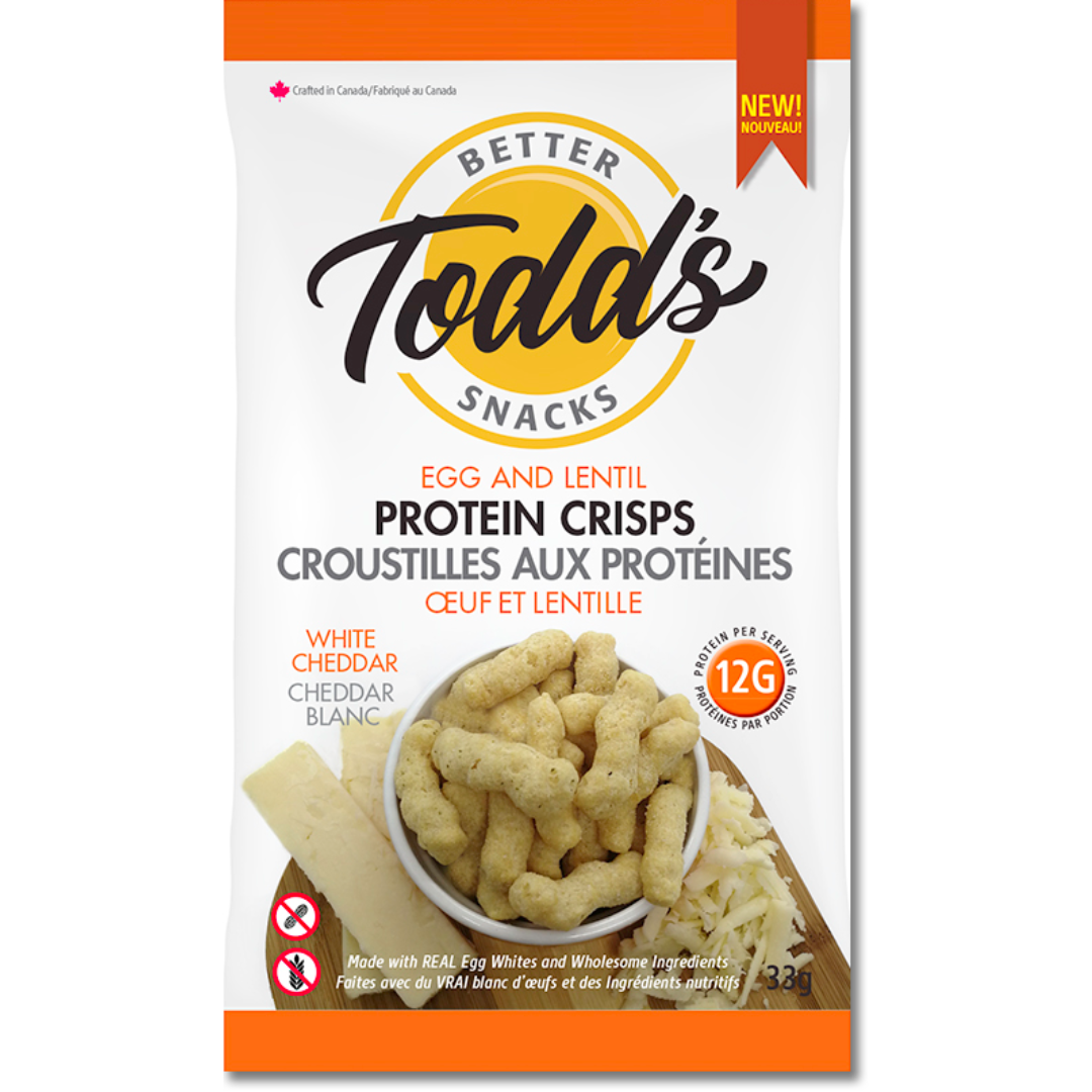 Todd's Croustilles protéinées au Cheddar blanc / 33g