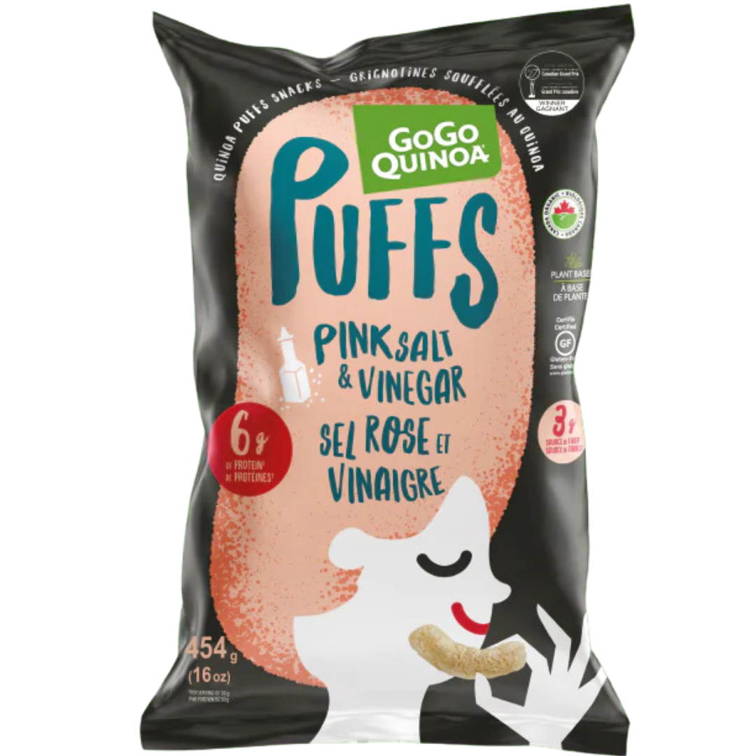 Gogo Quinoa Pink Salt & Vinegar Puffs / 113g