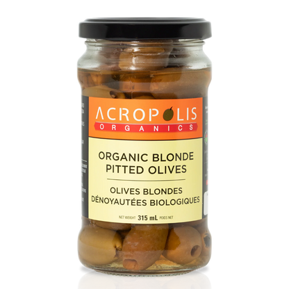 Acropolis Organic Blonde Pitted Olives/315ml