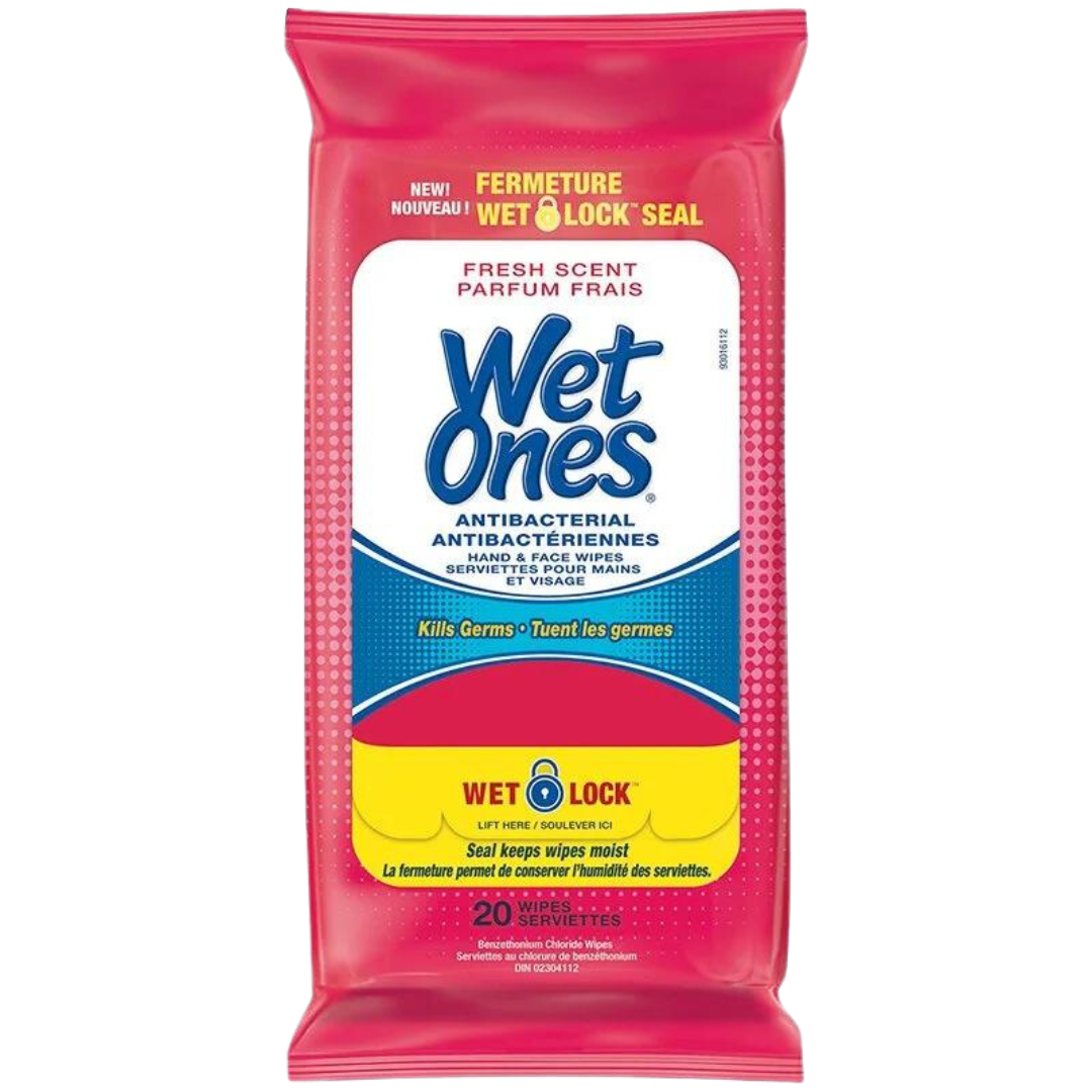 Wet Ones Antibacterial Fresh Scent Hand & Face Wipes/ 20ct