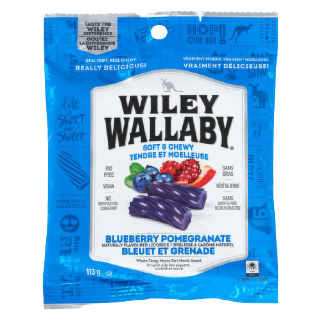 Wiley Wallaby Blueberry Pomegranate Licorice / 113g