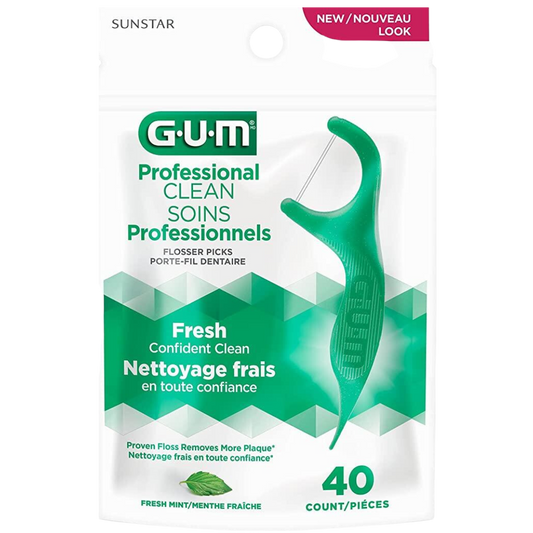 Gum Professional Clean Fresh Mint Flosser Picks /40ct