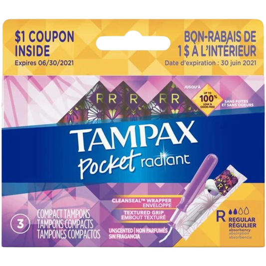 Tampax Tampons compacts réguliers non parfumés / 3ct