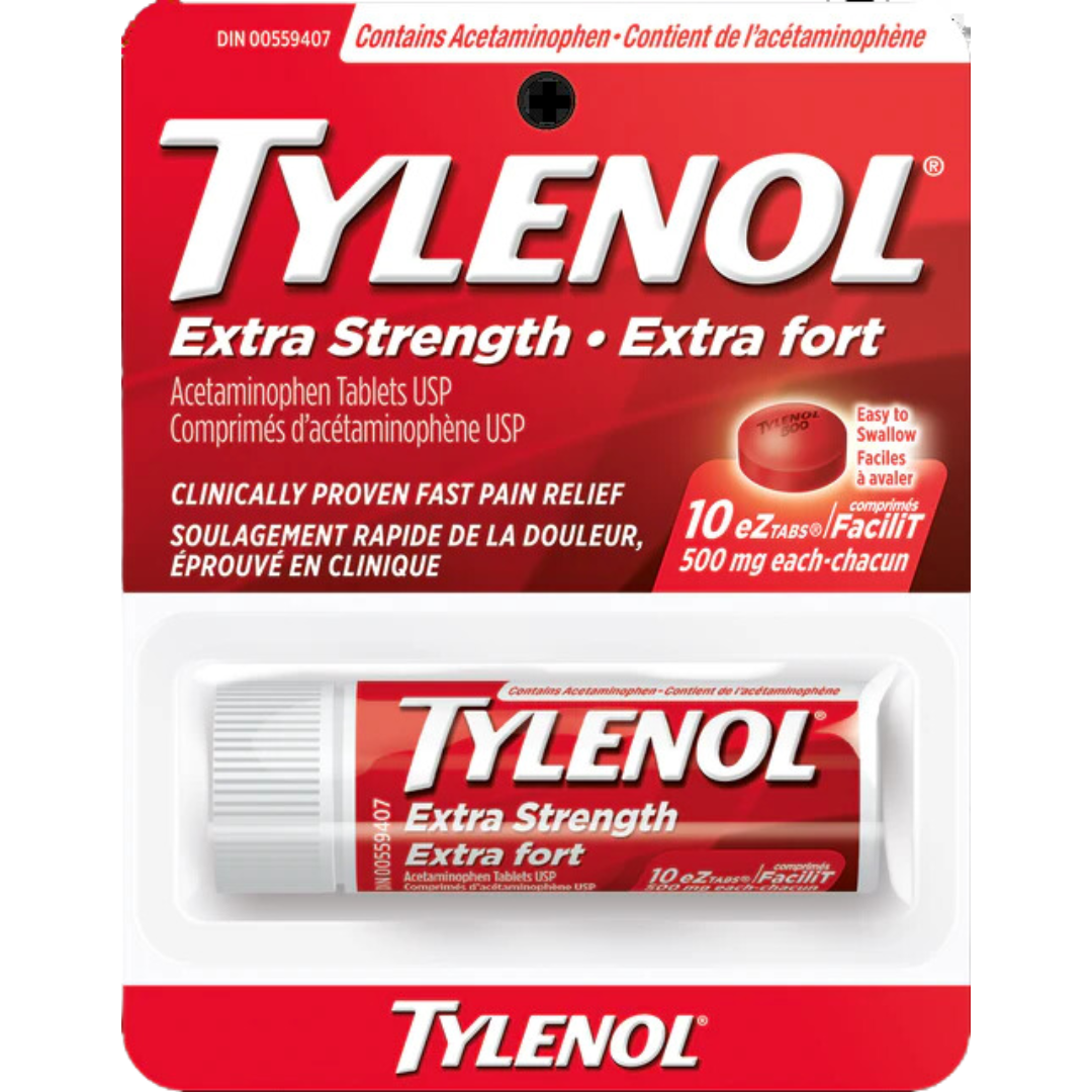 Tylenol Extra Strength EZtabs Acetaminophen Tablets USP /500mg 10ct