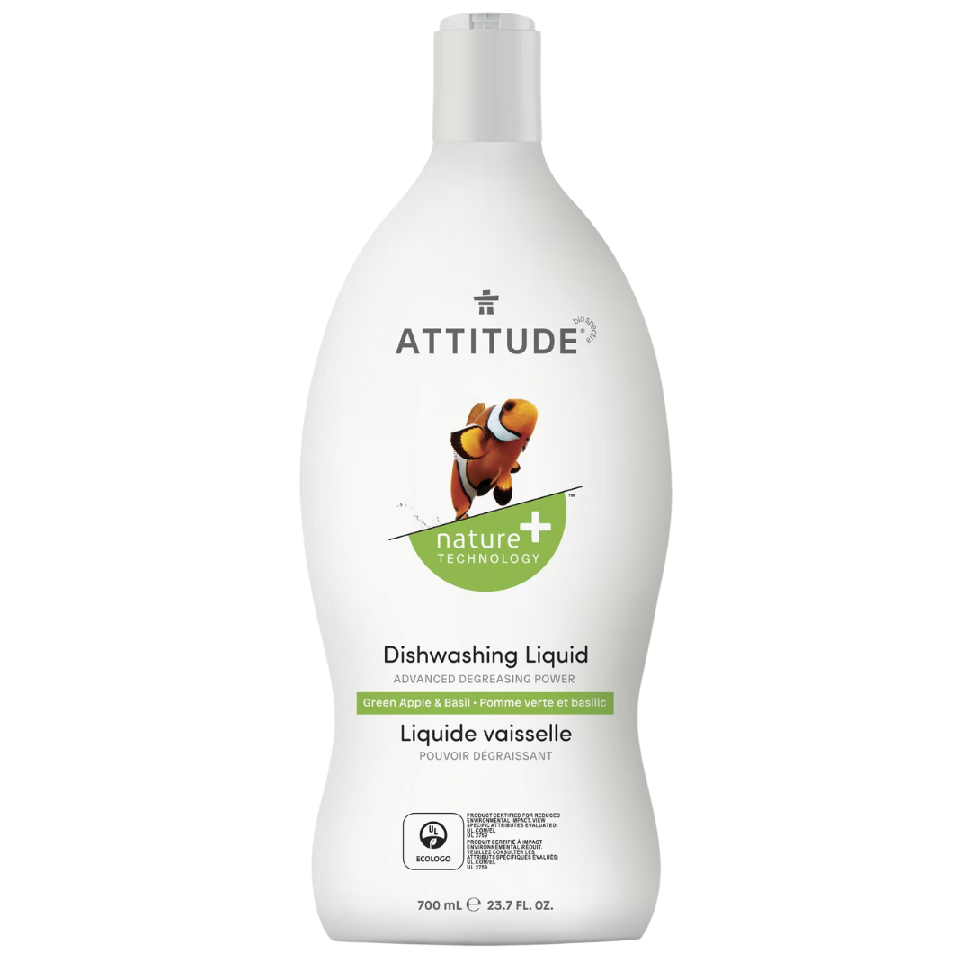 Attitude Liquide Vaisselle Pomme Verte et Basilic / 700ml