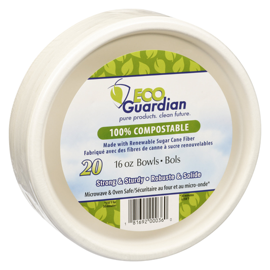 Eco Guardian Compostable 16oz Bowls / 20ct