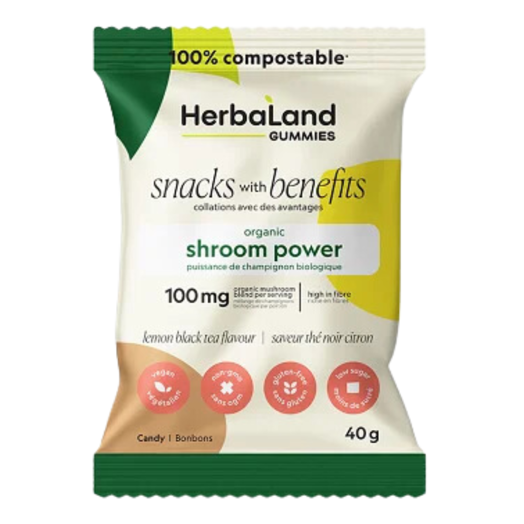 Herbaland Shroom Power Jujubes au thé noir au citron / 40g