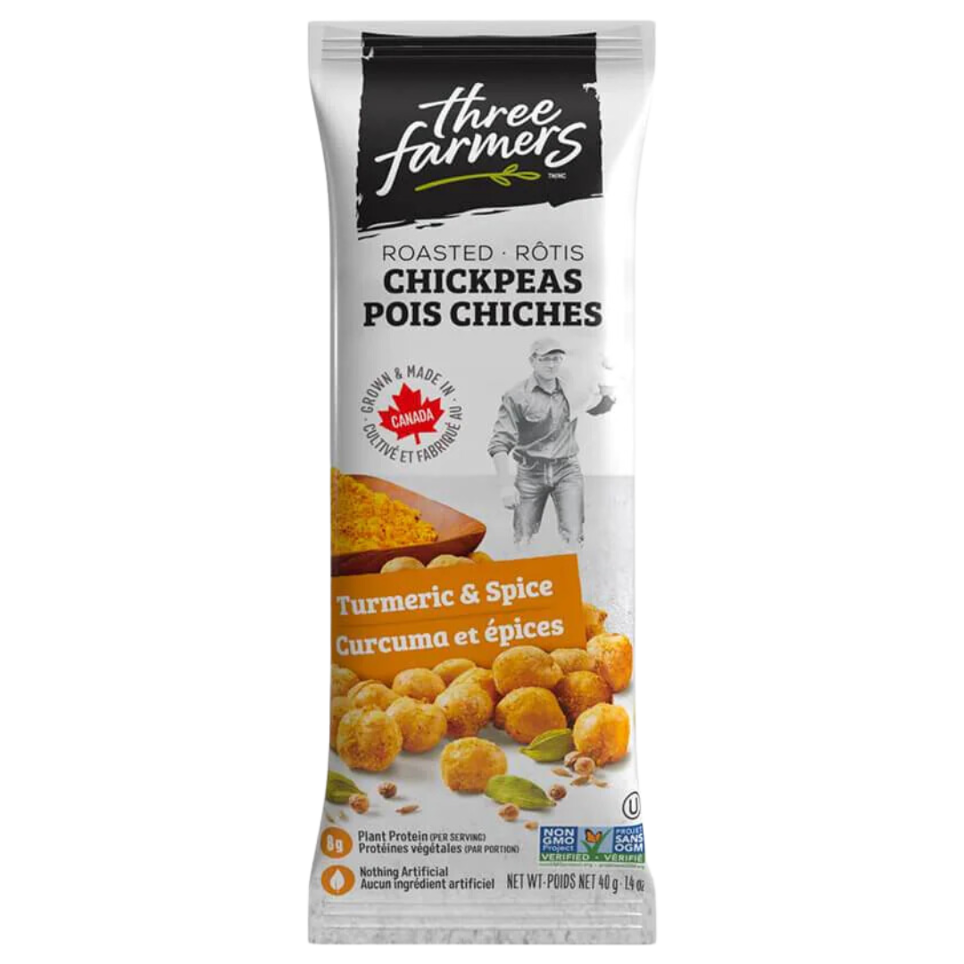 Three Farmers Chickpeas Turmeric Snack Packs / 40g