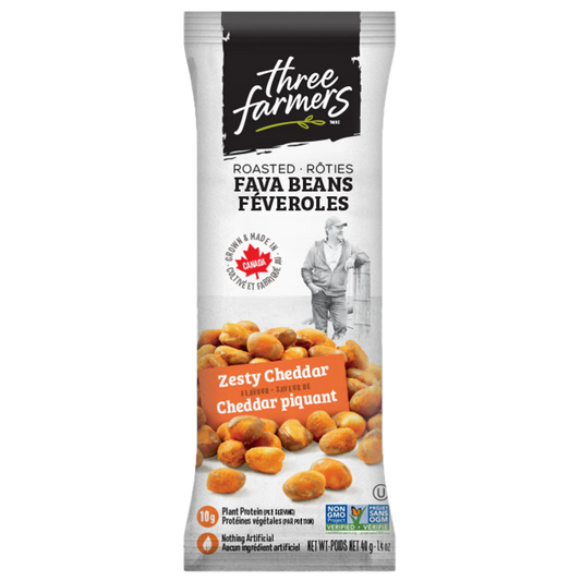 Three Farmers Fèves Fava au Cheddar format collation / 40g