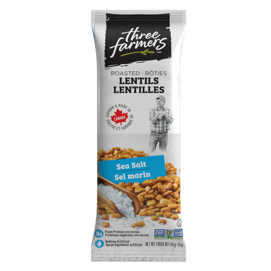 Three Farmers lentilles au sel de mer format collation / 40g