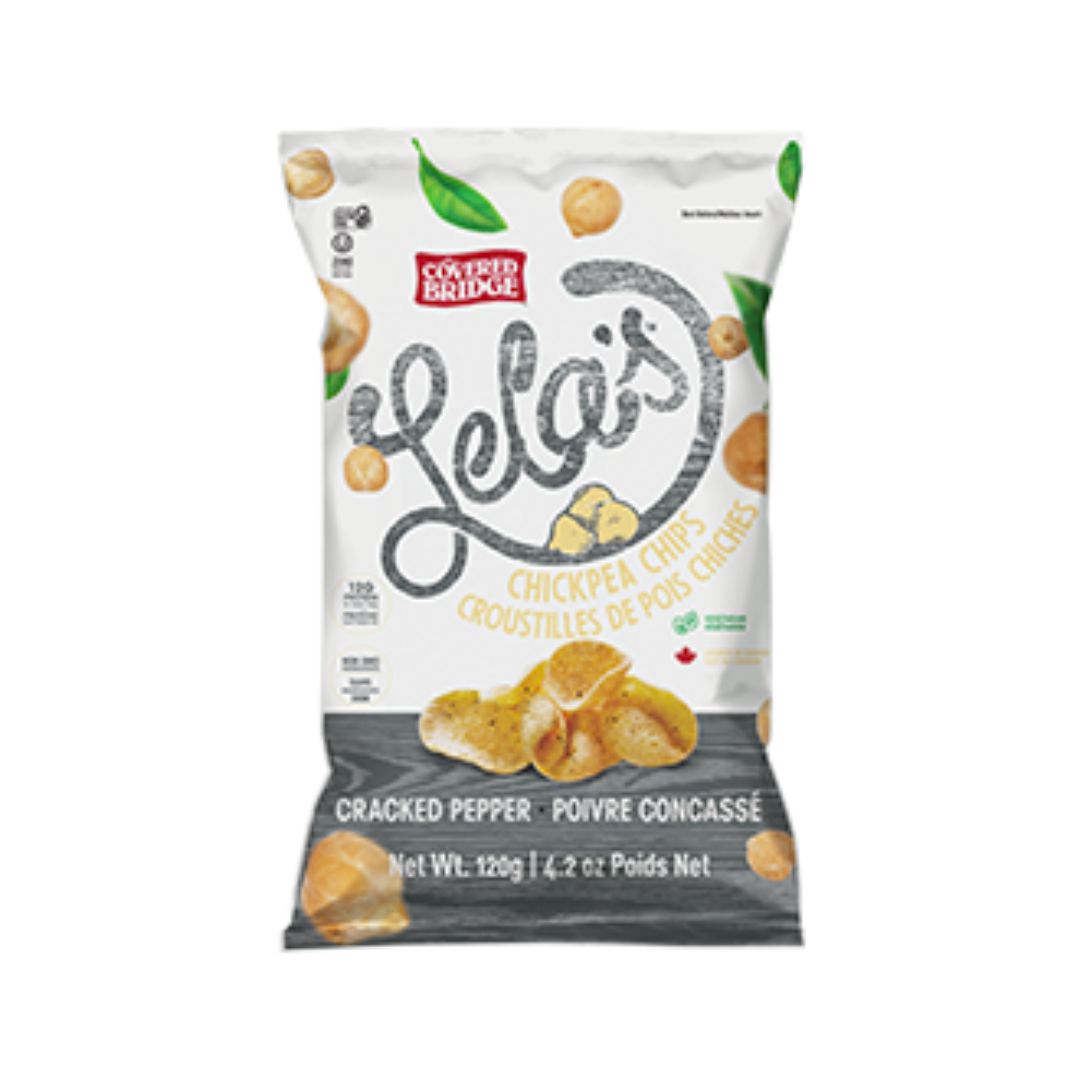 Lela's Chickpea Chips Cracked Pepper / 120g