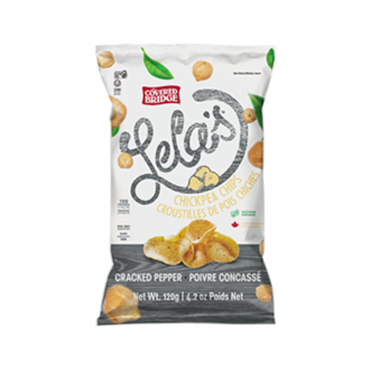 Lela's Chickpea Chips Cracked Pepper / 120g