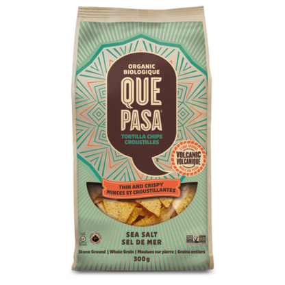 Que Pasa Thin And Crispy Sea Salt Torilla Chips / 300g