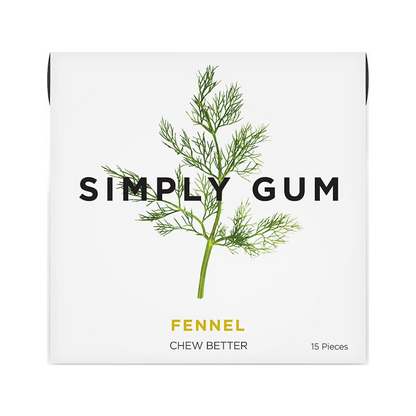 Simply Gum Gomme à mâcher naturelle au fenouil / 15 ct