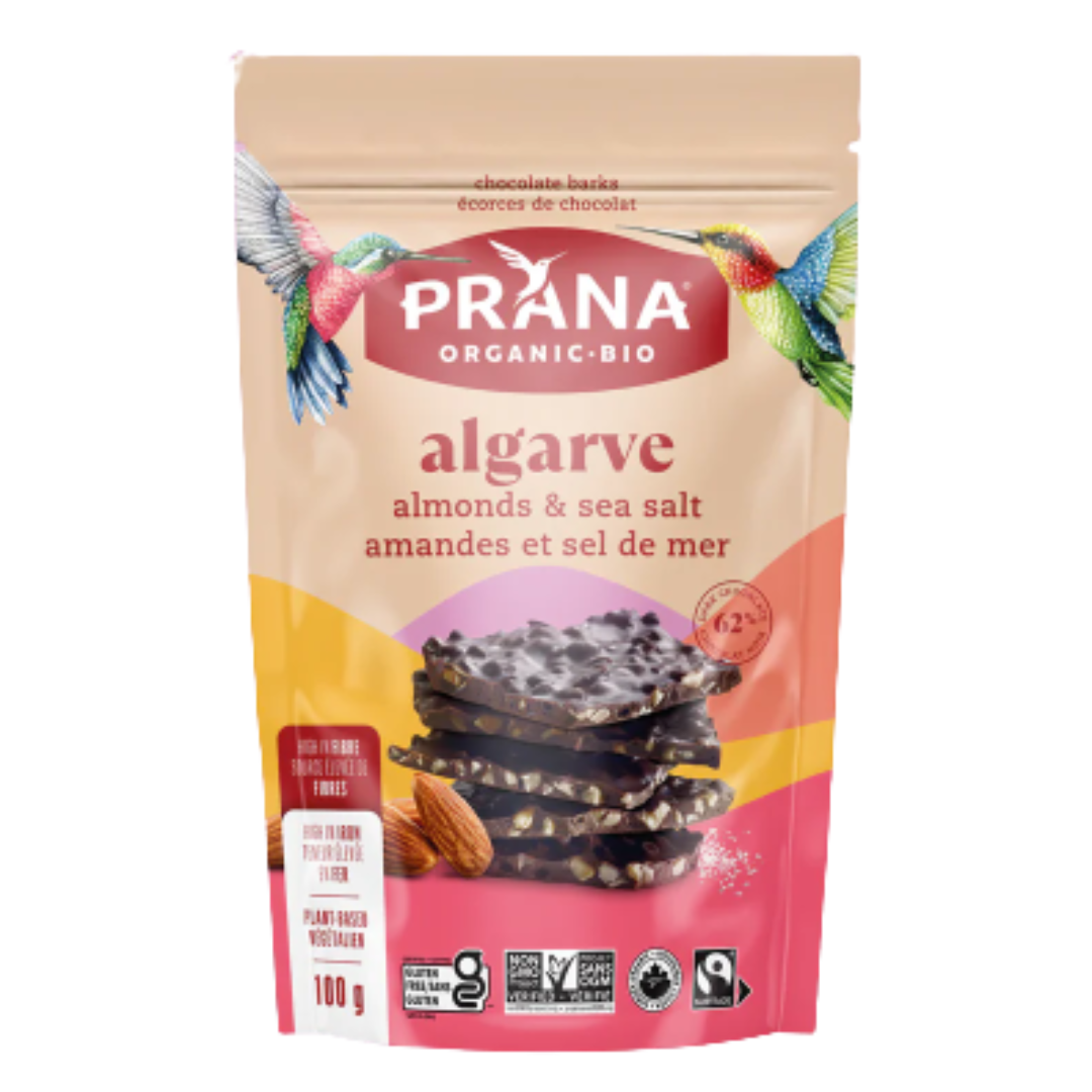 Prana Algarve Almonds & Sea Salt Chocolate Bark / 100g