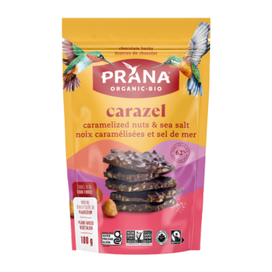 Prana Carazel Caramelized Nuts With Sea Salt Chocolate Bark / 100g