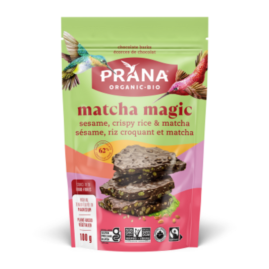Prana Magic Écorce de chocolat noir au Matcha / 100g