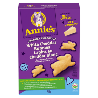 Annie's White Cheddar Bunnies Crackers / 213g